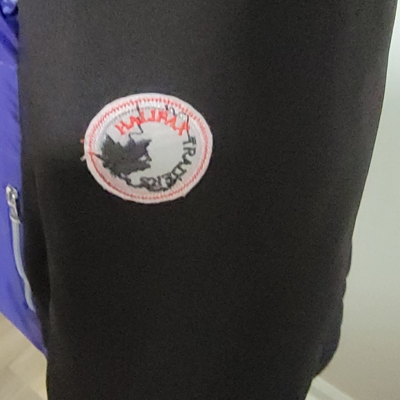 Halifax Traders Puffer Jacket Juniors Size Large Black and Purple - Picture 12 of 15